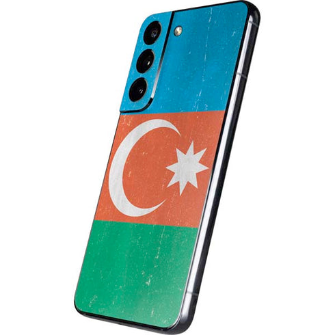 Azerbaijan Flag Distressed Galaxy S22 Skin
