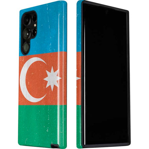 Azerbaijan Flag Distressed Galaxy S22 Ultra Pro Case