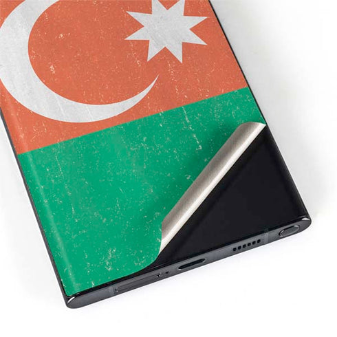 Azerbaijan Flag Distressed Galaxy S22 Ultra Skin