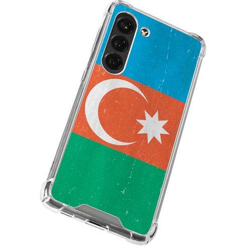 Azerbaijan Flag Distressed Galaxy S23 Clear Case
