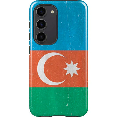 Azerbaijan Flag Distressed Galaxy S23 Pro Case