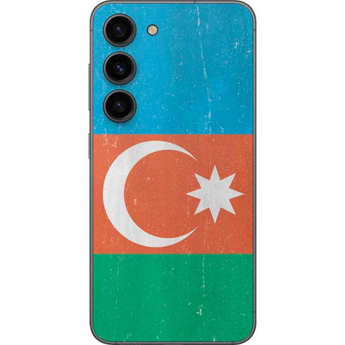Azerbaijan Flag Distressed Galaxy S23 Skin