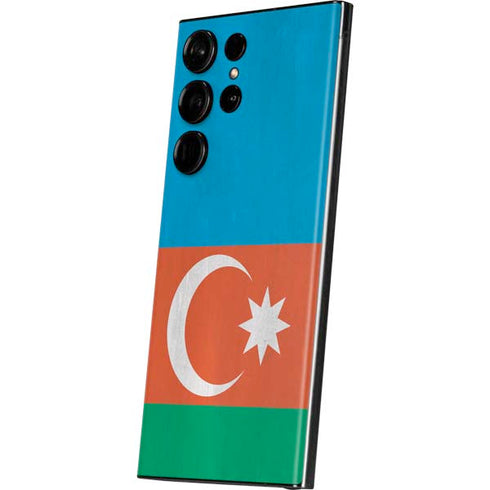 Azerbaijan Flag Distressed Galaxy S23 Ultra Skin
