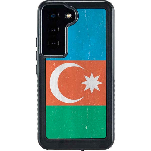 Azerbaijan Flag Distressed Galaxy S23 Waterproof Case