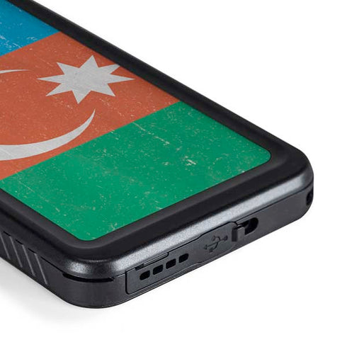 Azerbaijan Flag Distressed Galaxy S23 Waterproof Case
