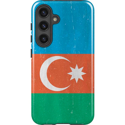 Azerbaijan Flag Distressed Galaxy S24 Plus Impact Case