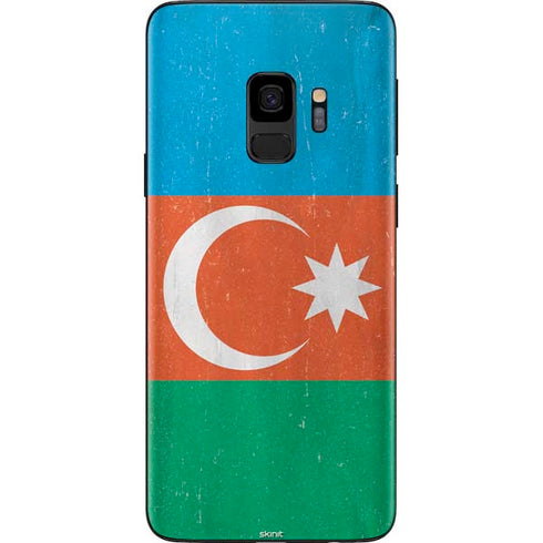 Azerbaijan Flag Distressed Galaxy S9 Skin