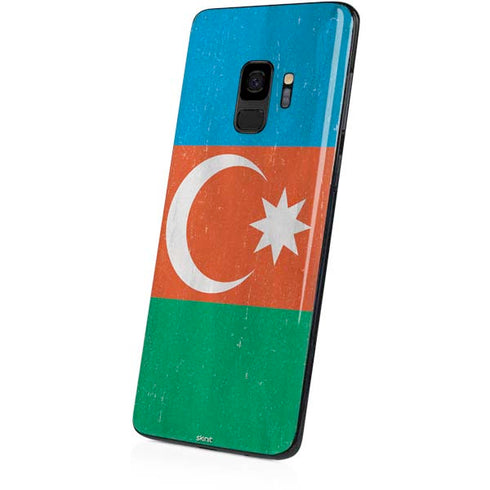 Azerbaijan Flag Distressed Galaxy S9 Skin