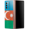 Azerbaijan Flag Distressed Galaxy Z Fold2 5G Skin