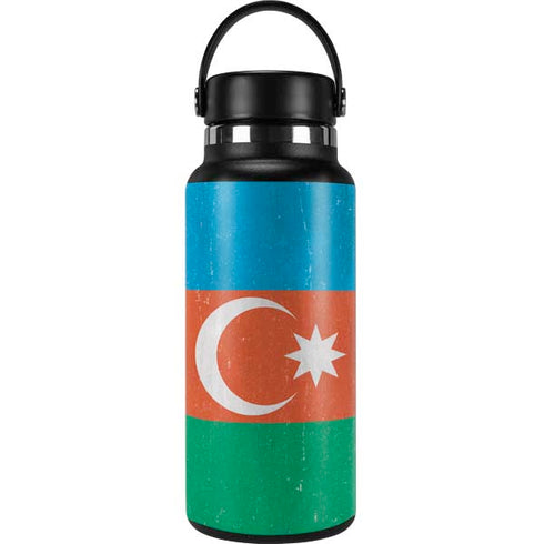 Azerbaijan Flag Distressed Hydro Flask 32oz Wide Mouth Skin