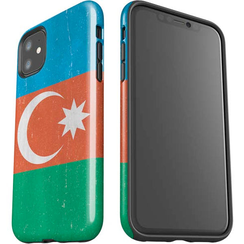 Azerbaijan Flag Distressed iPhone 11 Impact Case