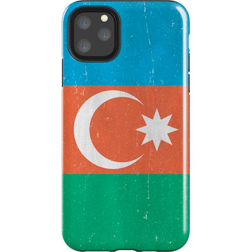 Azerbaijan Flag Distressed iPhone 11 Pro Max Impact Case