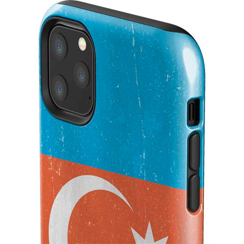 Azerbaijan Flag Distressed iPhone 11 Pro Max Impact Case