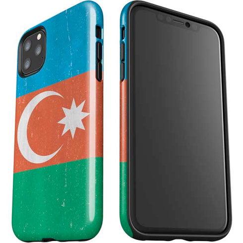 Azerbaijan Flag Distressed iPhone 11 Pro Max Impact Case