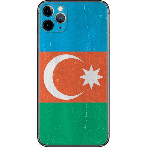 Azerbaijan Flag Distressed iPhone 11 Pro Max Skin