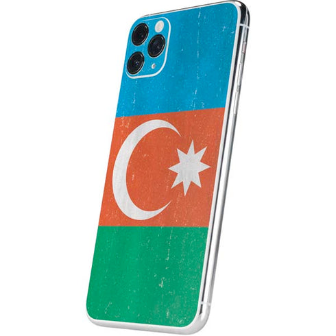 Azerbaijan Flag Distressed iPhone 11 Pro Max Skin