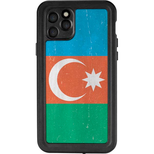 Azerbaijan Flag Distressed iPhone 11 Pro Waterproof Case