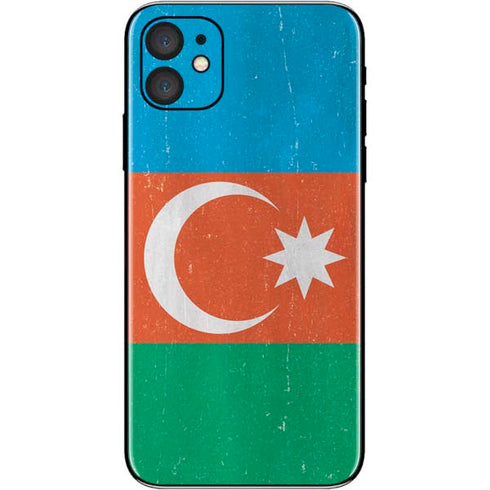 Azerbaijan Flag Distressed iPhone 11 Skin