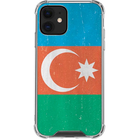 Azerbaijan Flag Distressed iPhone 12 Mini Clear Case