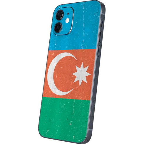 Azerbaijan Flag Distressed iPhone 12 Mini Skin