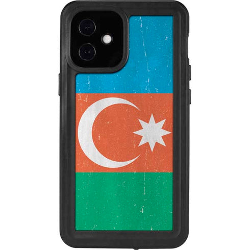 Azerbaijan Flag Distressed iPhone 12 Mini Waterproof Case