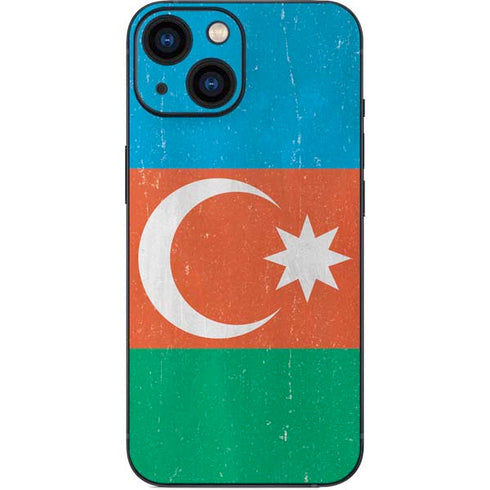 Azerbaijan Flag Distressed iPhone 13 Mini Skin