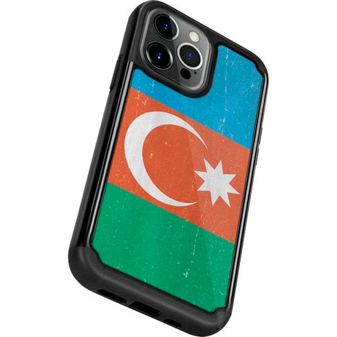 Azerbaijan Flag Distressed iPhone 13 Pro Cargo Case