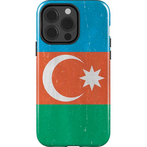 Azerbaijan Flag Distressed iPhone 13 Pro Impact Case