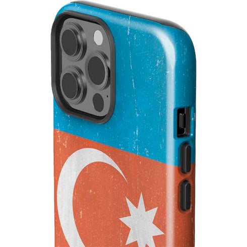 Azerbaijan Flag Distressed iPhone 13 Pro Max Impact Case