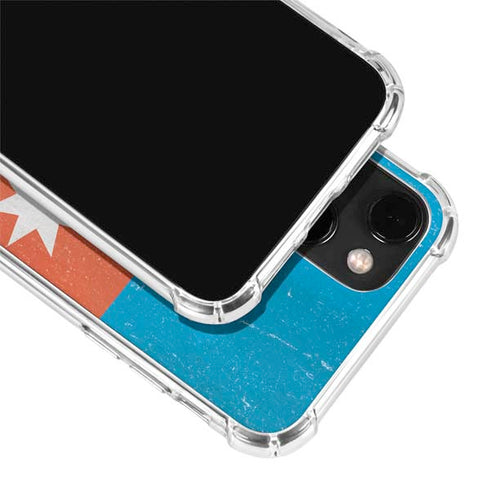 Azerbaijan Flag Distressed iPhone 14 Clear Case