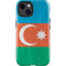 Azerbaijan Flag Distressed iPhone 14 Plus Impact Case