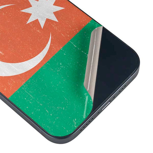 Azerbaijan Flag Distressed iPhone 15 Plus Skin