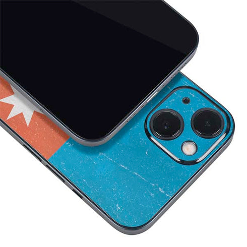 Azerbaijan Flag Distressed iPhone 15 Plus Skin