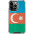 Azerbaijan Flag Distressed iPhone 15 Pro Clear Case