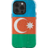Azerbaijan Flag Distressed iPhone 14 Pro Impact Case