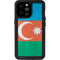 Azerbaijan Flag Distressed iPhone 14 Pro Max Waterproof Case