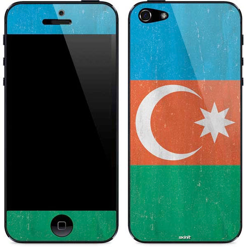 Azerbaijan Flag Distressed iPhone 5/5s/5SE Skin