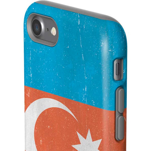 Azerbaijan Flag Distressed iPhone SE (2nd & 3rd Gen) Pro Case