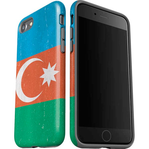 Azerbaijan Flag Distressed iPhone SE (2nd & 3rd Gen) Pro Case