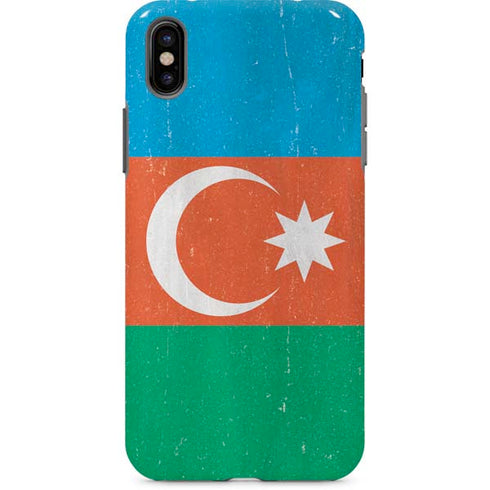 Azerbaijan Flag Distressed iPhone X Pro Case