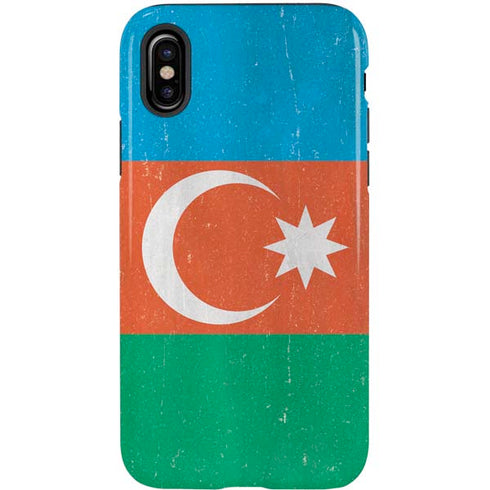 Azerbaijan Flag Distressed iPhone XS Pro Case