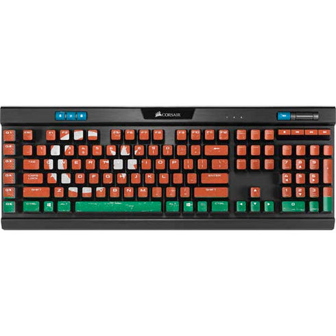 Azerbaijan Flag Distressed K95 RGB PLATINUM Mechanical Gaming Keyboard Skin
