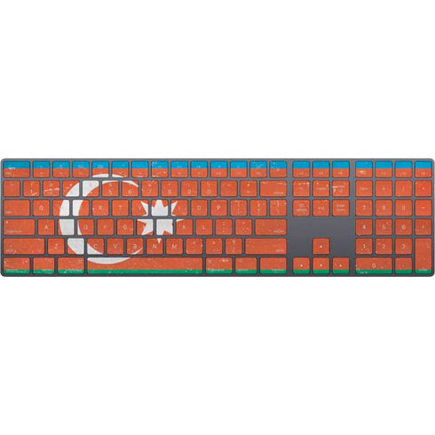 Azerbaijan Flag Distressed Magic Keyboard with Numeric Keypad Skin