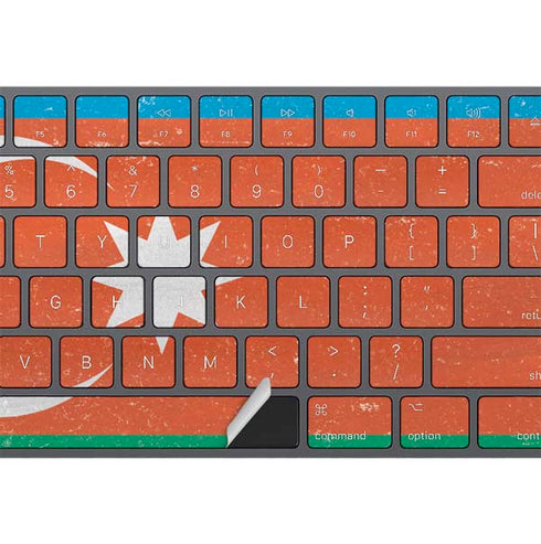 Azerbaijan Flag Distressed Magic Keyboard with Numeric Keypad Skin