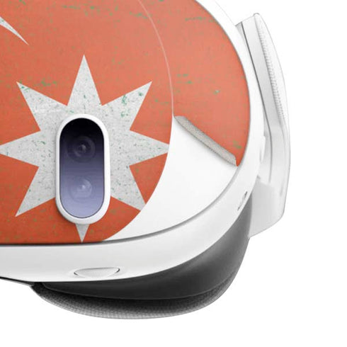 Azerbaijan Flag Distressed Meta Quest 3 Skin