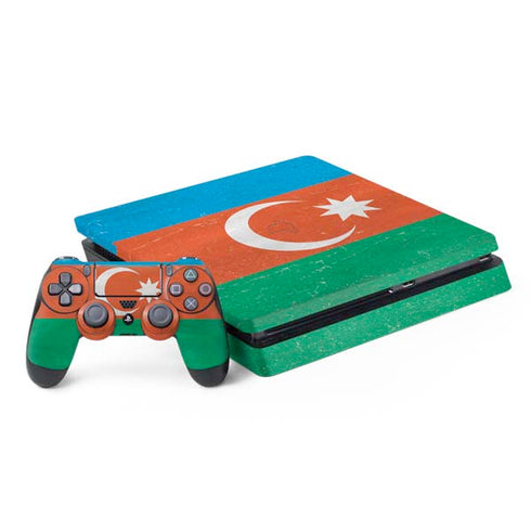 Azerbaijan Flag Distressed PS4 Slim Bundle Skin