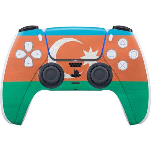 Azerbaijan Flag Distressed PS5 Controller Skin