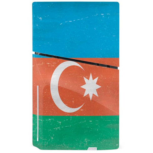 Azerbaijan Flag Distressed PS5 Slim Disk Bundle Skin