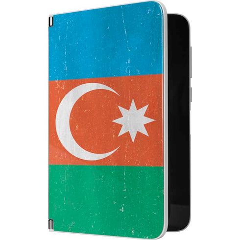 Azerbaijan Flag Distressed Surface Duo Skin