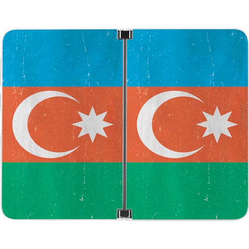 Azerbaijan Flag Distressed Surface Duo Skin